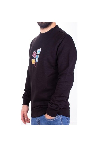 Twister 1929 Siyah Bisiklet Yaka Erkek Sweat Siyah