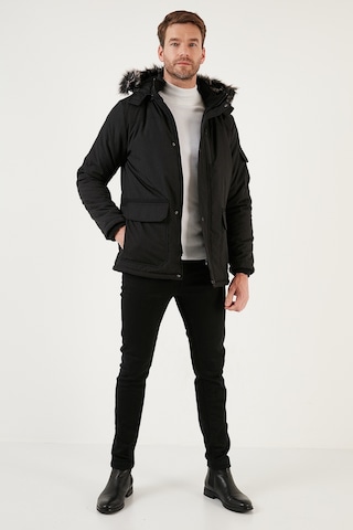 Buratti Peluş Astarlı Suya Ve Rüzgara Dayanıklı Soğuk Geçirmez Slim Fit Erkek Mont 5711051 Siyah