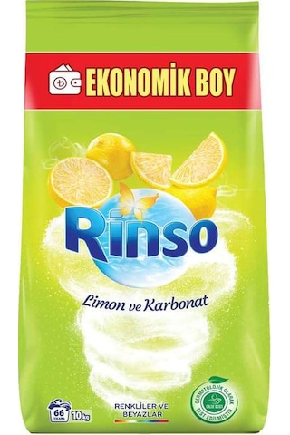 Rinso Limon ve Karbonat Renkliler ve Beyazlar İçin Toz Çamaşır Deterjanı 10 KG