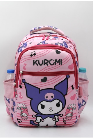 Kuromi Desen Pembe Ortopedili Beslenmelikli Sırt İlkokul Çantası