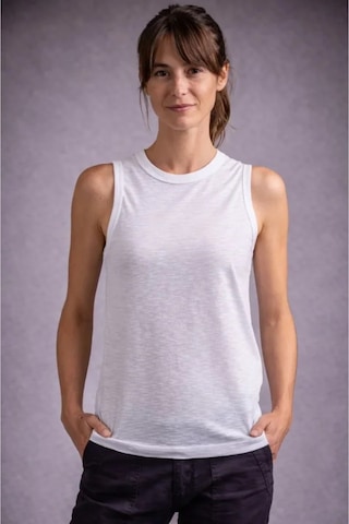 Butik İstanbul Flamlı Kumaş Sıfır Kolsuz Atlet Basic Spor Üst, Günlük Ve Fitness Kullanımına Uygun - Beyaz