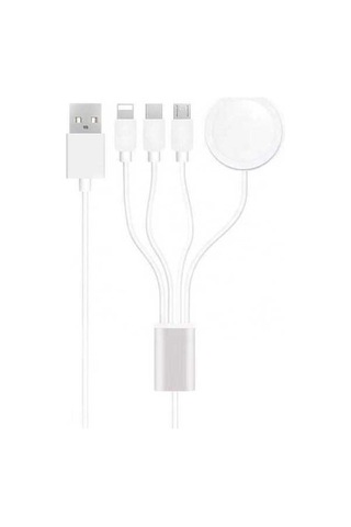 Sandwich Genel Kullanım Beyaz Akıllı Saat Şarj Kablosu, 3w Qi, Abs/tpe, 4ft, 5v/1a Çıkış