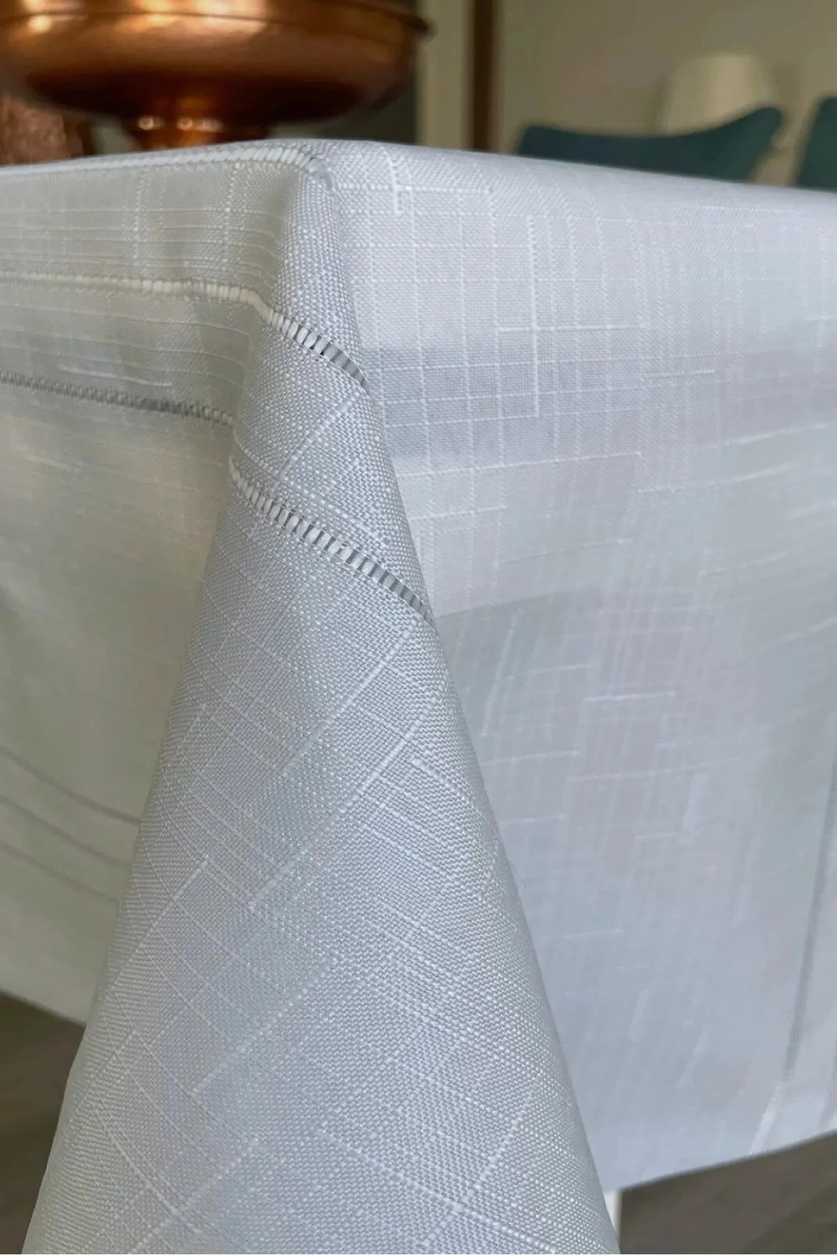 Leke Tutmayan, Kolay Temizlenen Dertsiz Colber Masa Örtüsü 160cm X 220cm Gri
