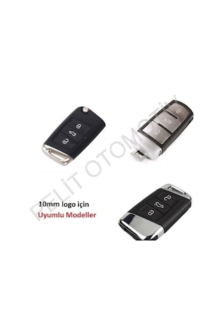 Volkswagen Anahtar Logosu 1 Adet 10mm 3c0837891 Siyah