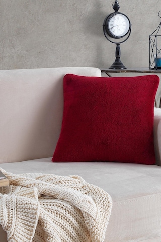 Maisonart Sofa 1 Adet Kırmızı Renk Welsoft Kırlent Kılıfı Yastık Kılıfı 44x44 Cm