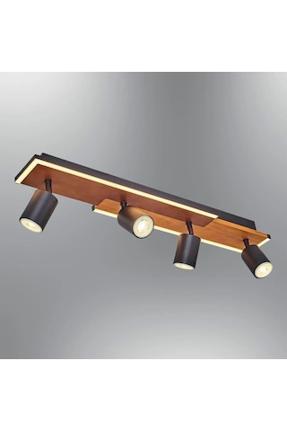 Özcan Aydınlatma 1419-4 4 Spotlu Plafonyer Meşe Meşe