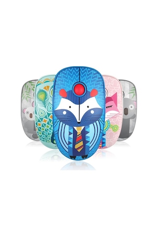 Novahub Fude V8h 2.4 Ghz Kablosuz Sessiz Fare - İnce, Komforlu Tasarım, Uzun Pil, Tilki Desenli 001/ 001