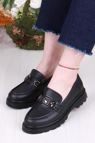 Papuçcity Fncy 03162 Kadın Günlük Loafer Ayakkabı Siyah