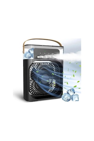 Bay Taşınabilir 3 Farklı Mod Ayarlı 7 Farklı Led Işıklı Sulu Soğutmalı Taşınabilir Masaüstü Usb Fan Vantil