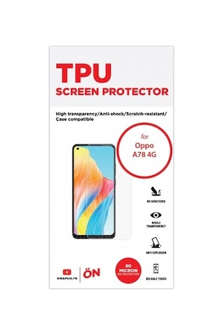 Oppo A78 4g Ekran Koruyucu Tpu Film