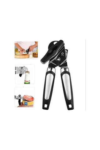 Fastbuy Paslanmaz Çelik Kutu Açacağı Dayanıklı Konserve Açacak Kolu Siyah Ev Mutfak Aleti Siyah