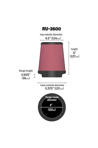 Kn Ru-3600 Açık Hava Filtresi
