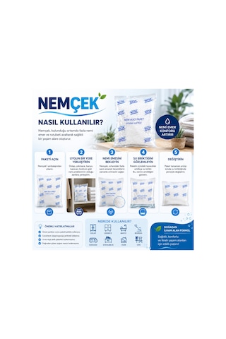Nemçek Nem Alıcı Rutubet Giderici Küf Önleyici Koku Giderici Korozyon Önleyici 2500 Gr 10 Paket