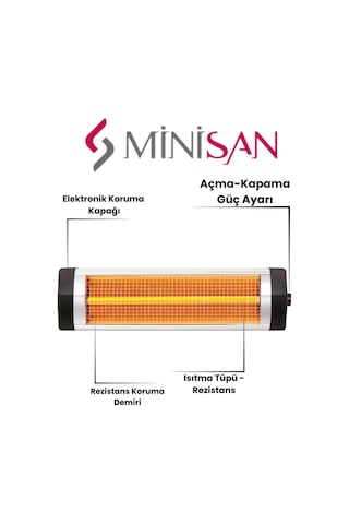 Minisan Ar-2002 Çift Filamentli Infrared Isıtıcı Soba