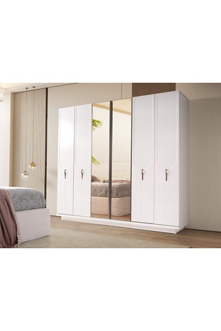 Vermont 6 Kapaklı Gardırop %100 Mdf