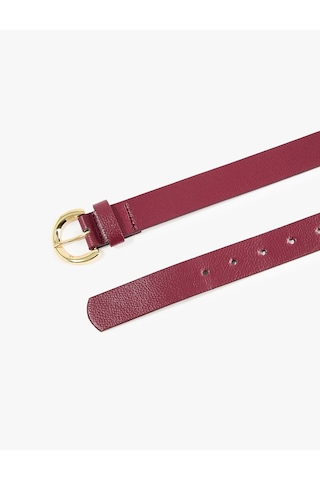 Koton Metal Toka Detaylı Suni Deri Kemer Bordo 7wak10045aa