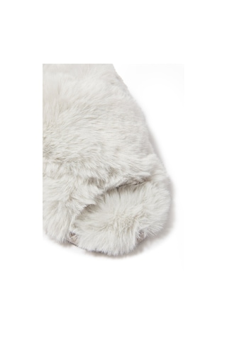 The White Company Suni Kürk Terlik Sürdürülebilir Ve Rahat Tasarım GÜMÜŞ