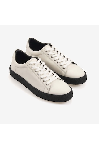 Kemal Tanca Andrea Giovanni Kadın Kauçuk Taban Hakiki Deri Bağcıklı Spor & Sneaker Ayakkabı 28402 Beyaz