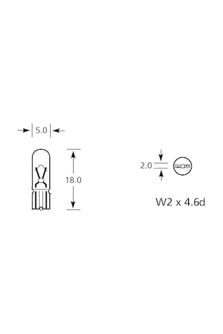 12V 2W Dipsiz T5 Ampul 10 Adet Gösterge Kadran Ampulü