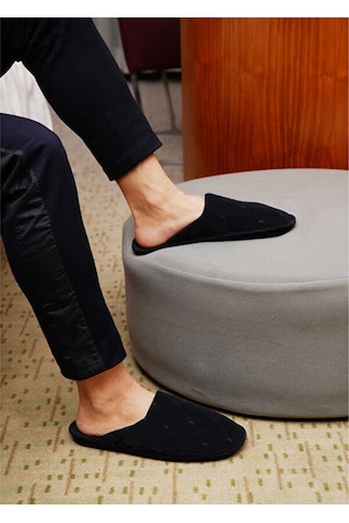 Peluche Navy Blue Baklava Canak Slipper Erkek Ev Terliği Can-eblt Mavi Can-eblt Mavi
