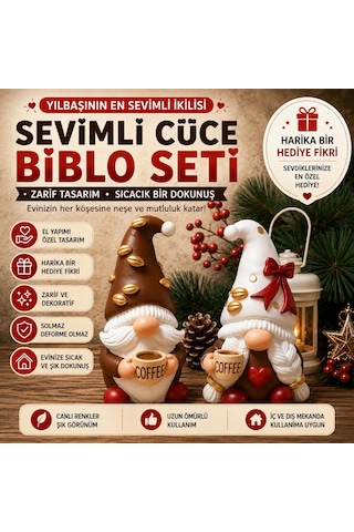 Sevgili Şans Kahve Gnomeleri 10 cm