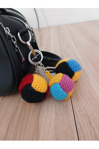 Örgü Amigurumi Top Anahtarlık