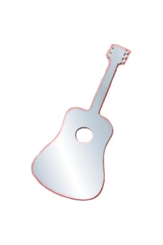 Defter Sticker,laptop Sticker Aynalı Gitar Şekilli 34x15x0,6cm