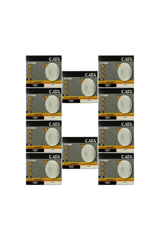 Cata Ct-5180 Led Kabin Aydınlatması, 30 Lm, 4000k, Mıknatıslı, Sensörlü, Beyaz, 10 Adet Çok Renkli