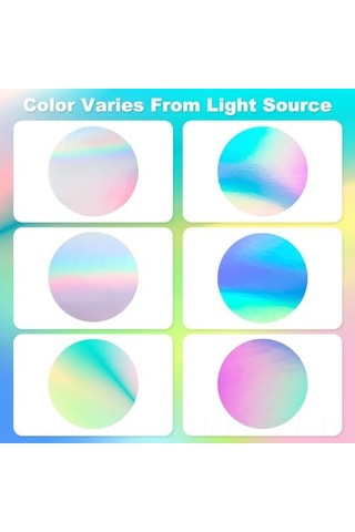 Dofolink 400 Adet 2 İnç Termal Etiket - Yuvarlak, Holografik, Suya/yağa/çizik Dayanıklı, Kolay Yazdır & Uygula 4000