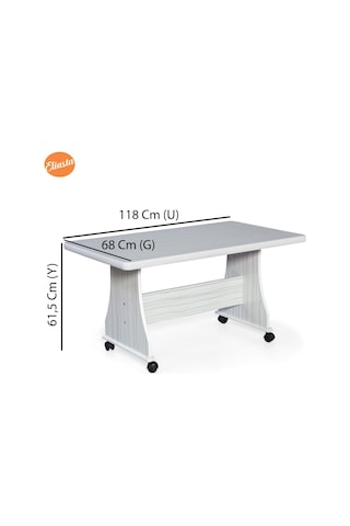 Tekerlekli Mdf Masa Orta Sehpa