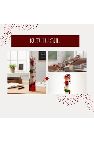Özel Seri Kutulu Gül - Öğretmenler Günü Hediyesi Ofis Dekoru Çiçek Anlamlı Hediye
