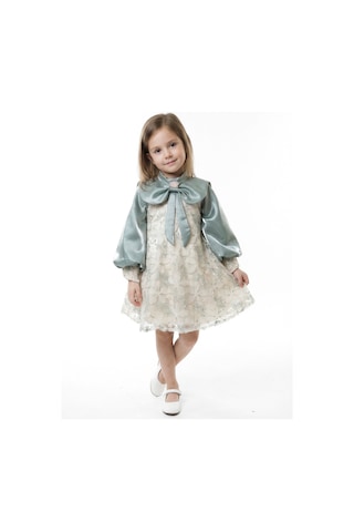 Xo Kids Kız Çocuk Elbise 7-11 Yaş 1104 Yeşil