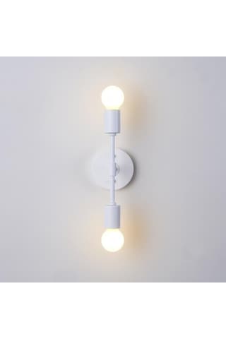 Riolight Modern,vintage Beyaz 2xe27 Duylu Ayna Üstü Metal Duvar Aplik Rio Light