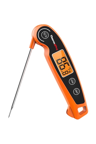 Thermopro TP605O Katlanabilir Problu Profesyonel Gıda Pişirme Termometresi-Turuncu