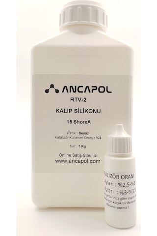 Rtv-2 Kalıp Silikonu 1.Kalite Beyaz 15 Shore A 1 Kg