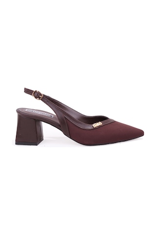 Dagoster Dza07-1296034 Kahve 7 Cm Kalın Topuklu Klasik Kadın Ayakkabı