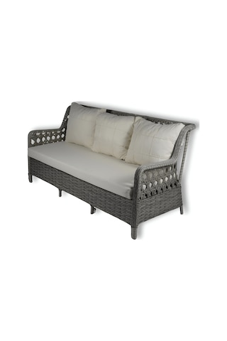 Filamak Rattan Bahçe Balkon Mobilyası 3 1 1 Masa Oturma Grubu Bora Deluxe Gri