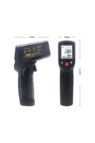 Dijital Kızılötesi Termometre Temassız Lazer Termometre Ir Lcd Ekran Sıcaklık Ölçer Tabanca Pirometre Sıcaklık Aletleri