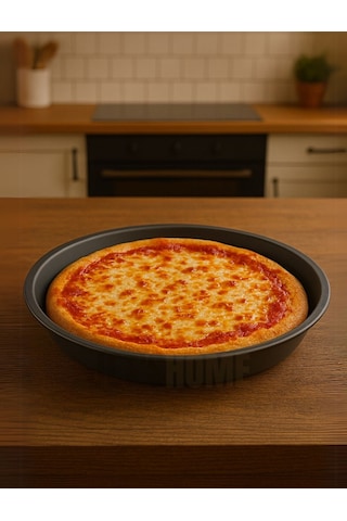 Jet's Home 3'lü Pizza Tavası Seti Alüminyum Pizza Tepsisi Yapışmaz Lahmacun Pide Tavası siyah