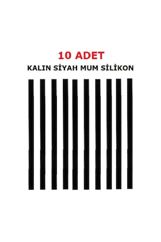 10 Adet Somafix Kalın Siyah 11.3x300 MM Çubuk Sıcak Mum Silikon