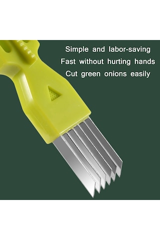 Cbtx Ev Mutfak Çok Fonksiyonlu Yeşil Soğan Soyucu Yeşil
