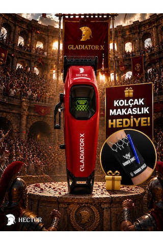 Hector Gladiator X Kırmızı Saç Kesme Makinesi
