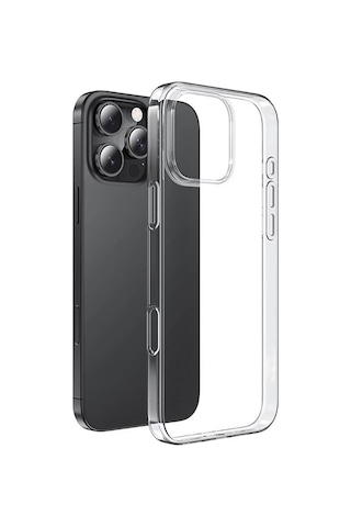 Apple Uyumlu iPhone 16 Pro Max Kılıf Şeffaf Silikon Hibrit Case Kapak