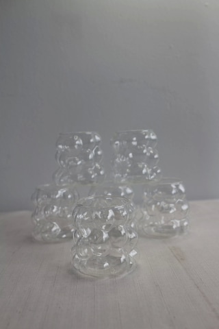 Mir 6'lı Üzüm Kahve Yanı Bardak Şeffaf