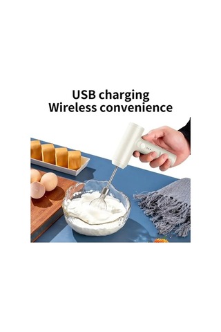 Ulzyvf Kek Krem Karıştırma Taşınabilir Elektrikli Yiyecek Beyaz, Küçük Mutfak Aidesi Beyaz