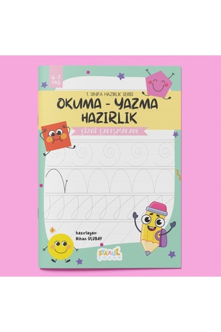 1. Sınıfa Hazırlık Serisi Okuma - Yazma Hazırlık Çizgi Çalışmaları Aktivite Kitabı