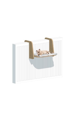 Ahşap Radyatör Kedi Yatağı Isıtıcıya Monte Edilebilir Rahat Ve Dekoratif Kedi Hamak