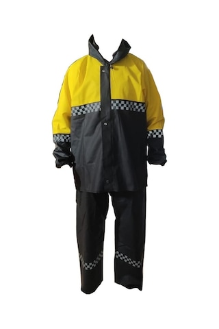 Motorcu Reflektrlü Kurye Yağmurluk Çok Renkli