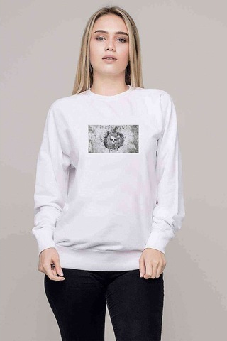 Lamb Of God Omerta Metal Rock Baskılı Beyaz Kadın Sweatshirt