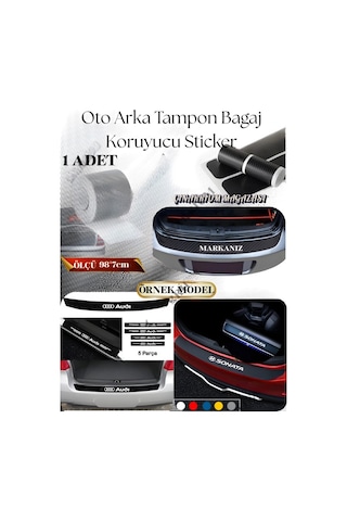 Fiat Brava İçin Yerli Üretim Aksesuar Oto Arka Tampon Bagaj Koruyucu Sticker 1 Adet